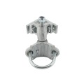 3" (2 7/8" OD) Round to 2" Square Chain Link Fence Gate Hinge - 180 Degree Hinge Round to Square