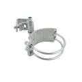 6 5/8" Round to 2" Square Chain Link Fence Gate Hinge - 180 Degree Hinge Round to Square 