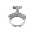 6 5/8" Round to 2" Square Chain Link Fence Gate Hinge - 180 Degree Hinge Round to Square 