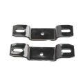 2" Sq. Steel Ornamental Fence Line Bracket Black (Set) - Compare to Ameristar
