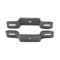 2" Sq. Steel Ornamental Fence Line Bracket Black (Set) - Compare to Ameristar
