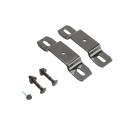 2" Sq. Steel Ornamental Fence Line Bracket Black (Set) - Compare to Ameristar