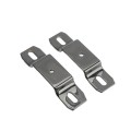 2" Sq. Steel Ornamental Fence Line Bracket Black (Set) - Compare to Ameristar