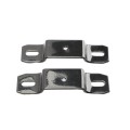 2" Sq. Steel Ornamental Fence Line Bracket Black (Set) - Compare to Ameristar