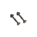 2 1/2" Post x 1 1/2" Rail Square Ornamental Fence Line Bracket Black (Set) - Steel - Compare to Ameristar (Square Fittings)