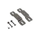 2 1/2" Post x 1 1/2" Rail Square Ornamental Fence Line Bracket Black (Set) - Steel - Compare to Ameristar (Square Fittings)