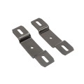 2 1/2" Post x 1 1/2" Rail Square Ornamental Fence Line Bracket Black (Set) - Steel - Compare to Ameristar (Square Fittings)