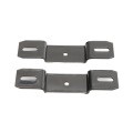 2 1/2" Post x 1 1/2" Rail Square Ornamental Fence Line Bracket Black (Set) - Steel - Compare to Ameristar (Square Fittings)