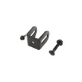 1" Universal Steel Fence Flat Wall Mount Bracket Black - Compare to Ameristar 
