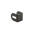 1" Universal Steel Fence Flat Wall Mount Bracket Black - Compare to Ameristar 