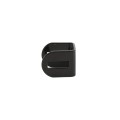 1" Universal Steel Fence Flat Wall Mount Bracket Black - Compare to Ameristar 