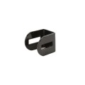 1" Universal Steel Fence Flat Wall Mount Bracket Black - Compare to Ameristar 