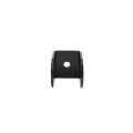 1" Universal Steel Fence Flat Wall Mount Bracket Black - Compare to Ameristar 