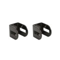 1" Universal Steel Fence Flat Wall Mount Bracket Black - Compare to Ameristar (Grid Shown For Scale)