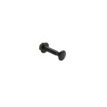 1" Universal Steel Fence Flat Wall Mount Bracket Black - Compare to Ameristar 