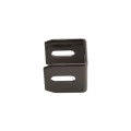 1 1/2" Rail Square Universal Fence Flat Wall Mount Bracket Black - Steel