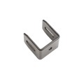 1 1/2" Rail Square Universal Fence Flat Wall Mount Bracket Black - Steel