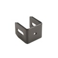 1 1/2" Rail Square Universal Fence Flat Wall Mount Bracket Black - Steel