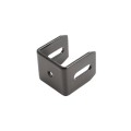 1 1/2" Rail Square Universal Fence Flat Wall Mount Bracket Black - Steel