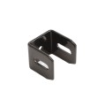 1 1/2" Rail Square Universal Fence Flat Wall Mount Bracket Black - Steel