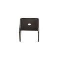 1 1/2" Rail Square Universal Fence Flat Wall Mount Bracket Black - Steel