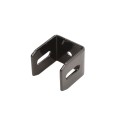 1 1/2" Rail Square Universal Fence Flat Wall Mount Bracket Black - Steel