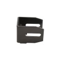 1 3/4" Rail Square Universal Fence Flat Wall Mount Bracket Black - Steel