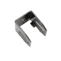 1 3/4" Rail Square Universal Fence Flat Wall Mount Bracket Black - Steel