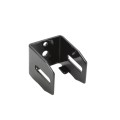 1 3/4" Rail Square Universal Fence Flat Wall Mount Bracket Black - Steel