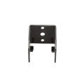 1 3/4" Rail Square Universal Fence Flat Wall Mount Bracket Black - Steel