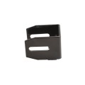 1 3/4" Rail Square Universal Fence Flat Wall Mount Bracket Black - Steel