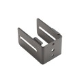 2" Rail Square Universal Fence Flat Wall Mount Bracket Black - Steel (Square Fittings)