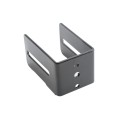 2" Rail Square Universal Fence Flat Wall Mount Bracket Black - Steel (Square Fittings)