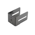2" Rail Square Universal Fence Flat Wall Mount Bracket Black - Steel (Square Fittings)