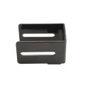 2" Rail Square Universal Fence Flat Wall Mount Bracket Black - Steel (Square Fittings)