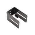 2" Rail Square Universal Fence Flat Wall Mount Bracket Black - Steel (Square Fittings)