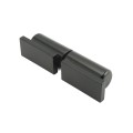 7" Weld-On Barrel Hinge with Ball Bearing, Plates, and Grease Zerk (Zinc and Powder-Coated Black)