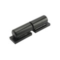 7" Weld-On Barrel Hinge with Ball Bearing, Plates, and Grease Zerk (Zinc and Powder-Coated Black)