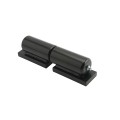 7" Weld-On Barrel Hinge with Ball Bearing, Plates, and Grease Zerk (Zinc and Powder-Coated Black)