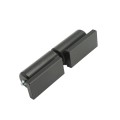 7" Weld-On Barrel Hinge with Ball Bearing, Plates, and Grease Zerk (Zinc and Powder-Coated Black)