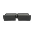 7" Weld-On Barrel Hinge with Ball Bearing, Plates, and Grease Zerk (Zinc and Powder-Coated Black)