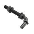 Chain Link 5/8" x 5" Male J-Bolt with Weld on Barrel Hinge with Ball Bearings and Grease Zerk (Zinc and Powder Coated Black)