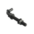 Chain Link 5/8" x 5" Male J-Bolt with Weld on Barrel Hinge with Ball Bearings and Grease Zerk (Zinc and Powder Coated Black)