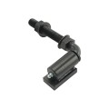 Chain Link 5/8" x 5" Male J-Bolt with Weld on Barrel Hinge with Ball Bearings and Grease Zerk (Zinc and Powder Coated Black)