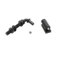 Chain Link 5/8" x 5" Male J-Bolt with Weld on Barrel Hinge with Ball Bearings and Grease Zerk (Zinc and Powder Coated Black)