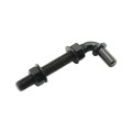 Chain Link 5/8" x 5" Male J-Bolt with Weld on Barrel Hinge with Ball Bearings and Grease Zerk (Zinc and Powder Coated Black)