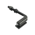 Chain Link 3/4" x 7" Male J-Bolt with Weld on Barrel Hinge with Ball Bearings and Grease Zerk (Zinc and Powder Coated Black)
