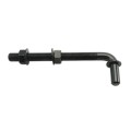 Chain Link 3/4" x 7" Male J-Bolt with Weld on Barrel Hinge with Ball Bearings and Grease Zerk (Zinc and Powder Coated Black)