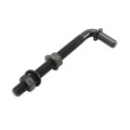 Chain Link 3/4" x 7" Male J-Bolt with Weld on Barrel Hinge with Ball Bearings and Grease Zerk (Zinc and Powder Coated Black)