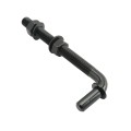 Chain Link 3/4" x 7" Male J-Bolt with Weld on Barrel Hinge with Ball Bearings and Grease Zerk (Zinc and Powder Coated Black)